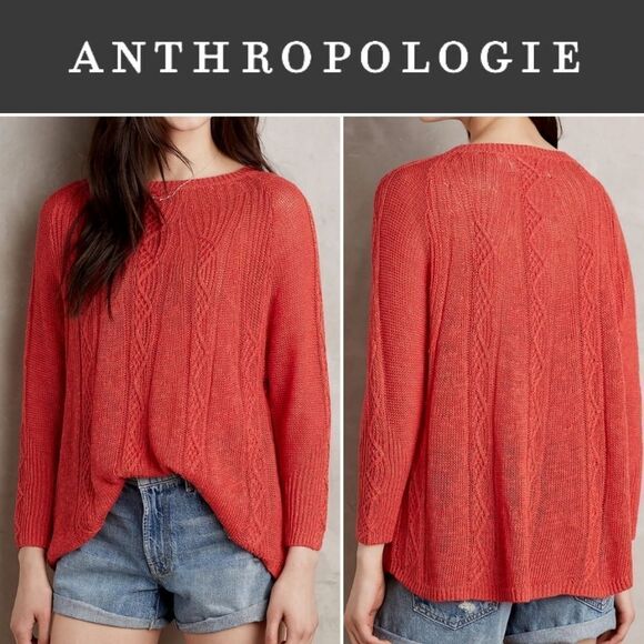 Anthropologie ROSIE NEIRA Solana Knit Pullover Linen Sweater S - Picture 8 of 8
